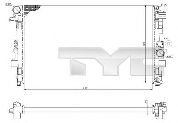 Imagine Radiator, racire motor TYC 721-0011