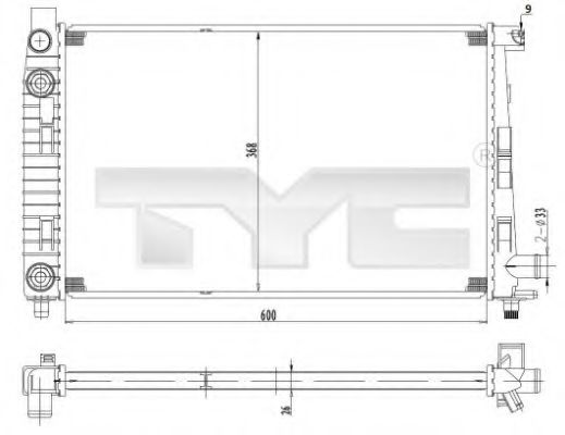 Imagine Radiator, racire motor TYC 721-0012