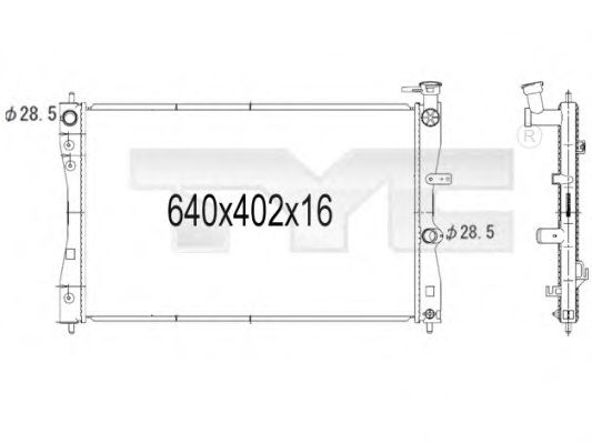 Imagine Radiator, racire motor TYC 723-1006