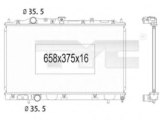 Imagine Radiator, racire motor TYC 723-1009