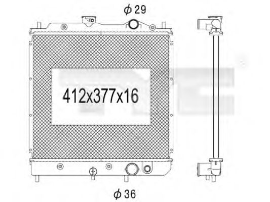 Imagine Radiator, racire motor TYC 723-1013