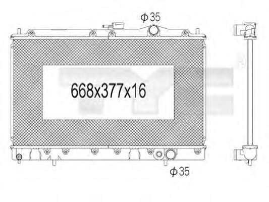 Imagine Radiator, racire motor TYC 723-1016