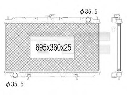 Imagine Radiator, racire motor TYC 724-1003