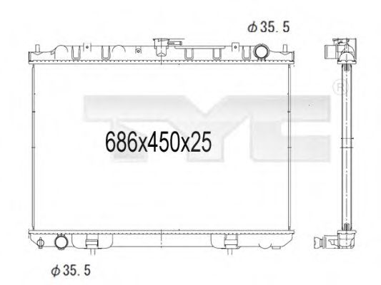 Imagine Radiator, racire motor TYC 724-1008