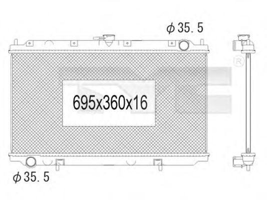 Imagine Radiator, racire motor TYC 724-1009