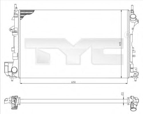 Imagine Radiator, racire motor TYC 725-0009