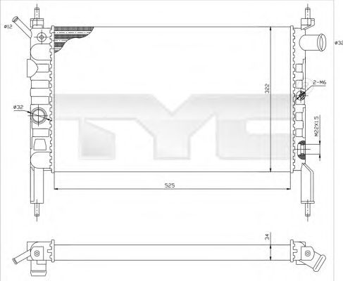 Imagine Radiator, racire motor TYC 725-0018