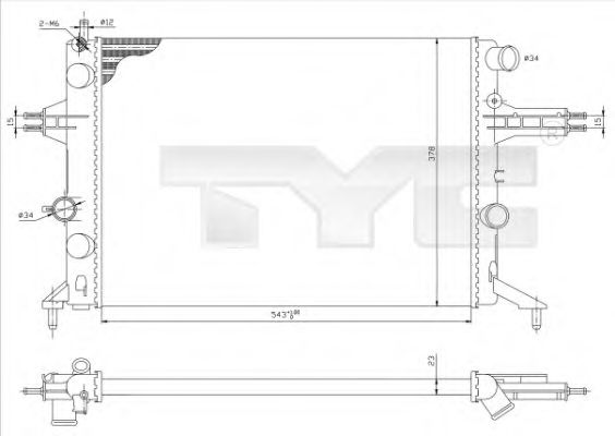 Imagine Radiator, racire motor TYC 725-0021