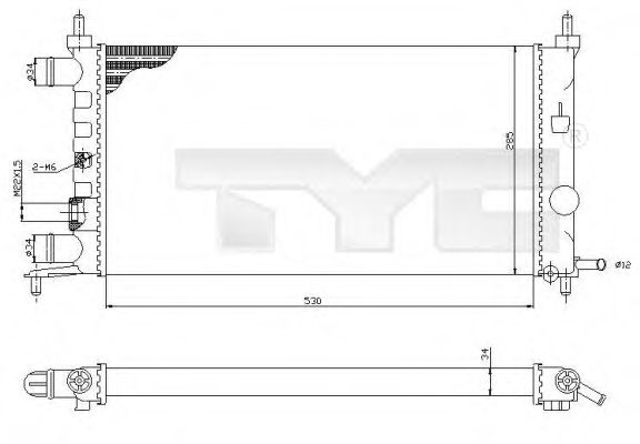 Imagine Radiator, racire motor TYC 725-0025-R