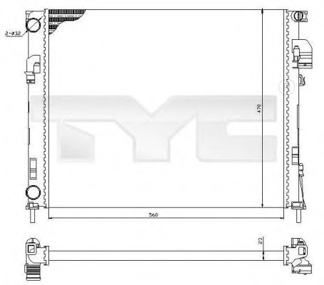 Imagine Radiator, racire motor TYC 725-0031