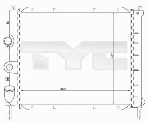 Imagine Radiator, racire motor TYC 728-0008-R