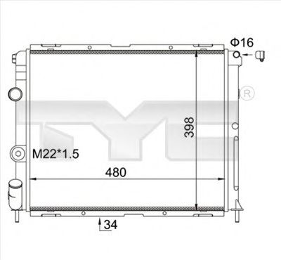 Imagine Radiator, racire motor TYC 728-0012-R