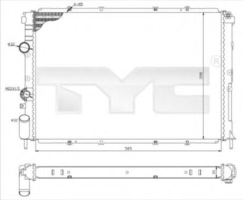 Imagine Radiator, racire motor TYC 728-0025-R