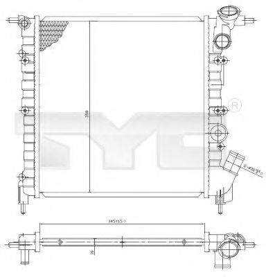 Imagine Radiator, racire motor TYC 728-0029