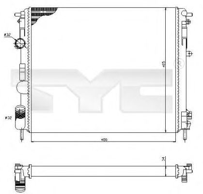 Imagine Radiator, racire motor TYC 728-0053