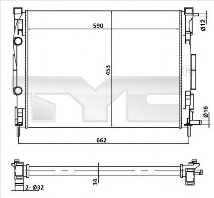 Imagine Radiator, racire motor TYC 728-0054