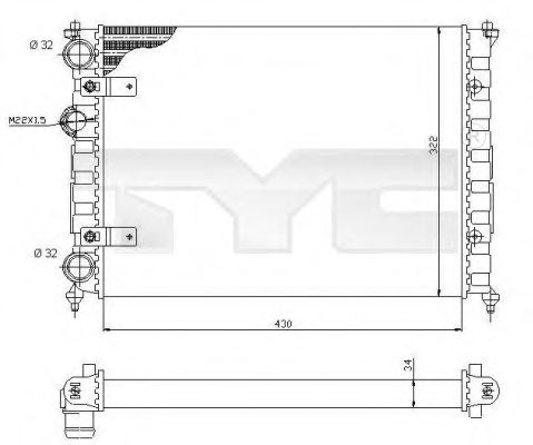 Imagine Radiator, racire motor TYC 731-0004