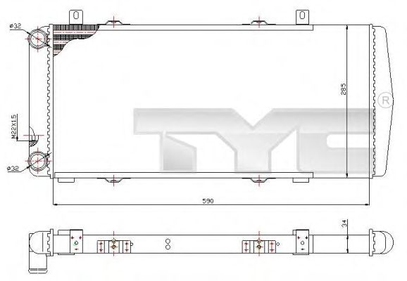 Imagine Radiator, racire motor TYC 732-0002