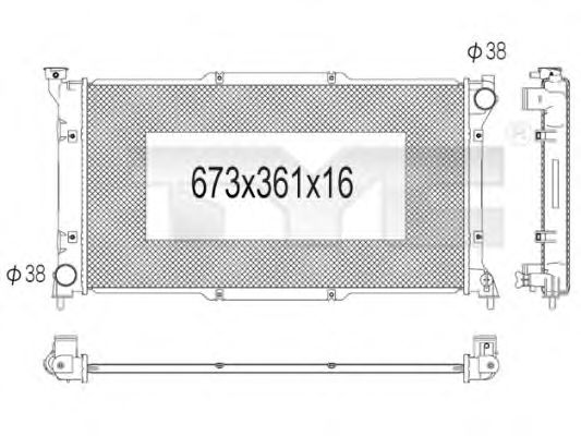 Imagine Radiator, racire motor TYC 734-1003