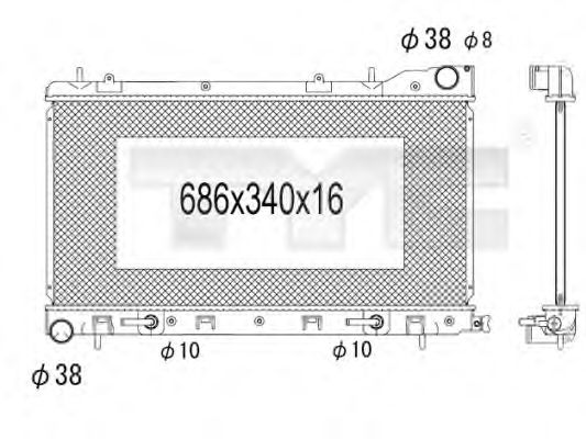 Imagine Radiator, racire motor TYC 734-1004