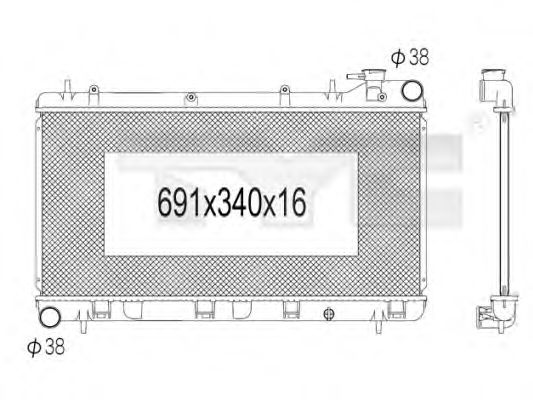 Imagine Radiator, racire motor TYC 734-1009