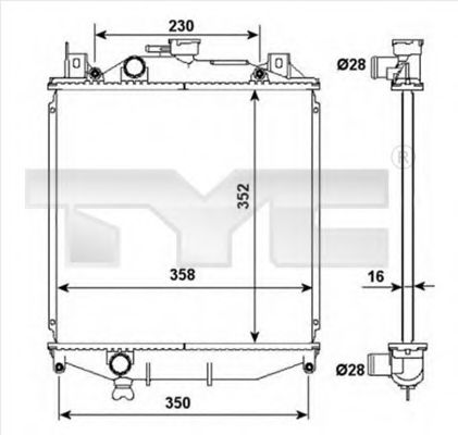 Imagine Radiator, racire motor TYC 735-0032