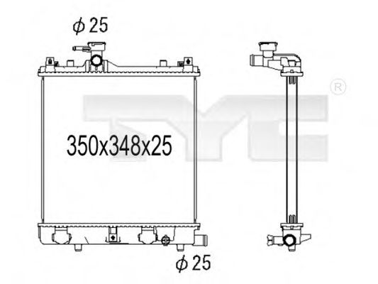 Imagine Radiator, racire motor TYC 735-1002