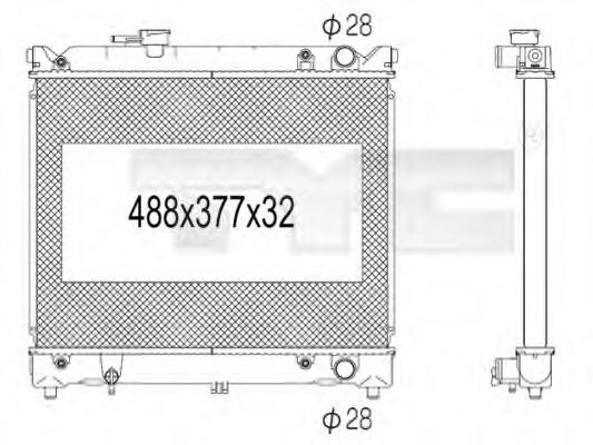 Imagine Radiator, racire motor TYC 735-1004