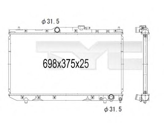 Imagine Radiator, racire motor TYC 736-1007