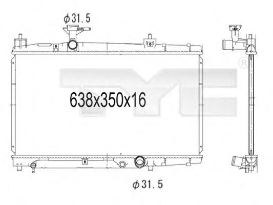 Imagine Radiator, racire motor TYC 736-1010