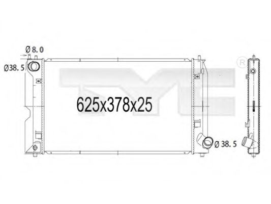 Imagine Radiator, racire motor TYC 736-1014