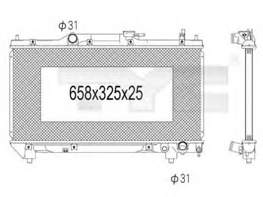 Imagine Radiator, racire motor TYC 736-1019