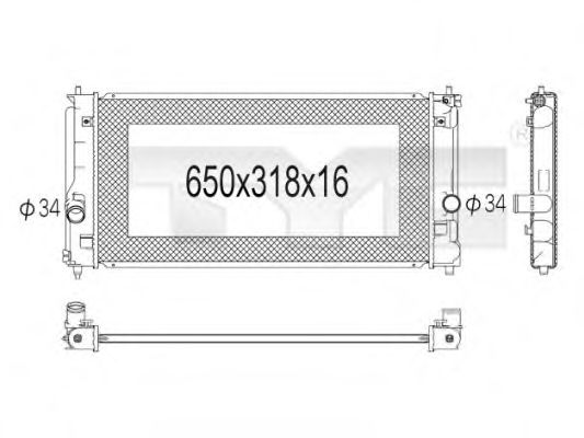 Imagine Radiator, racire motor TYC 736-1021