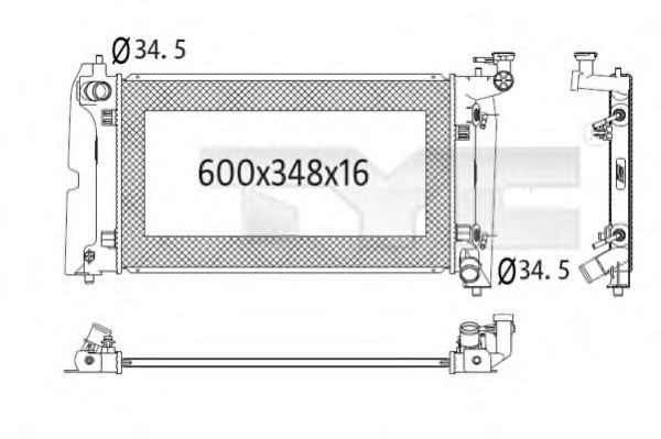 Imagine Radiator, racire motor TYC 736-1024