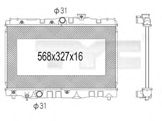 Imagine Radiator, racire motor TYC 736-1028