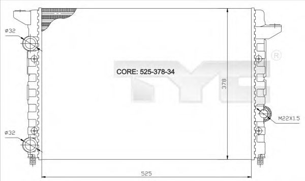 Imagine Radiator, racire motor TYC 737-0037