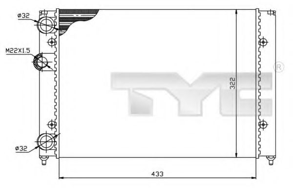 Imagine Radiator, racire motor TYC 737-0039