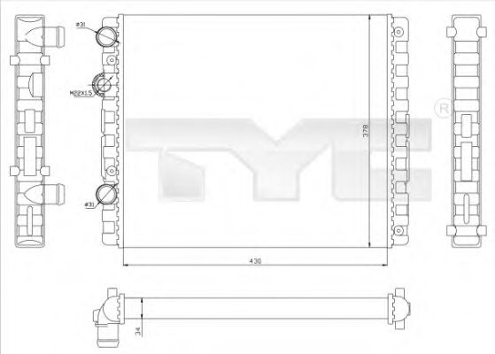 Imagine Radiator, racire motor TYC 737-0040