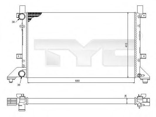 Imagine Radiator, racire motor TYC 737-0056