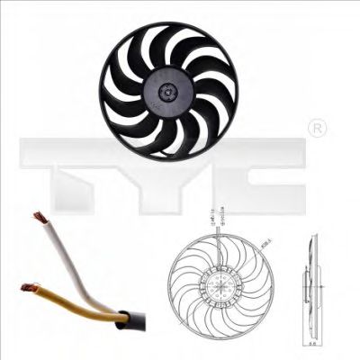 Imagine Ventilator, radiator TYC 802-0051