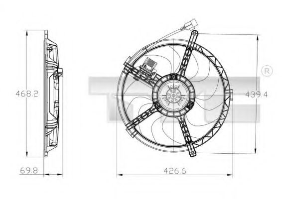 Imagine Ventilator, radiator TYC 803-0010