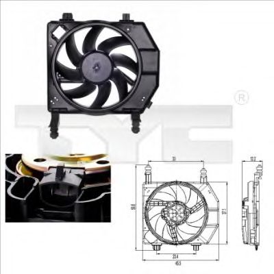 Imagine Ventilator, radiator TYC 810-0022