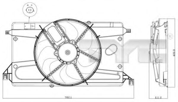 Imagine Ventilator, radiator TYC 820-0002