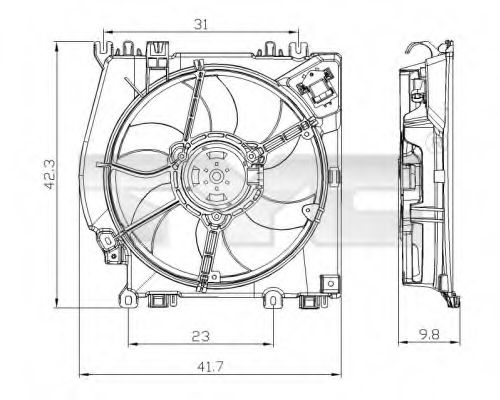 Imagine Ventilator, radiator TYC 828-0001