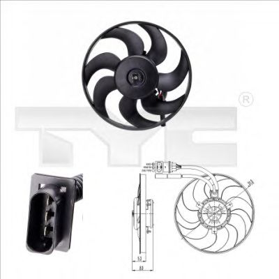 Imagine Ventilator, radiator TYC 831-0009