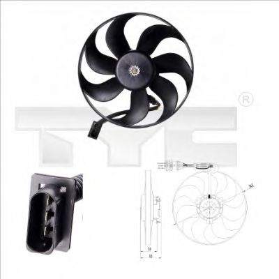 Imagine Ventilator, radiator TYC 837-0002