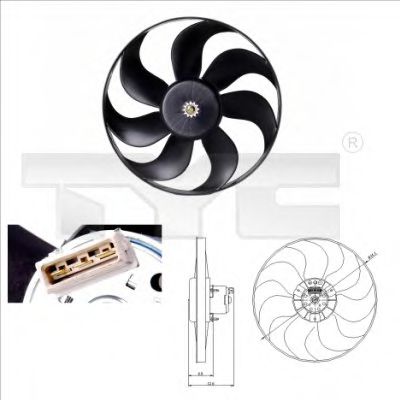 Imagine Ventilator, radiator TYC 837-0010