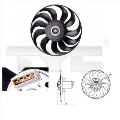 Imagine Ventilator, radiator TYC 837-0012