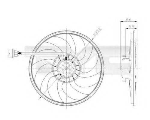 Imagine Ventilator, radiator TYC 837-0037