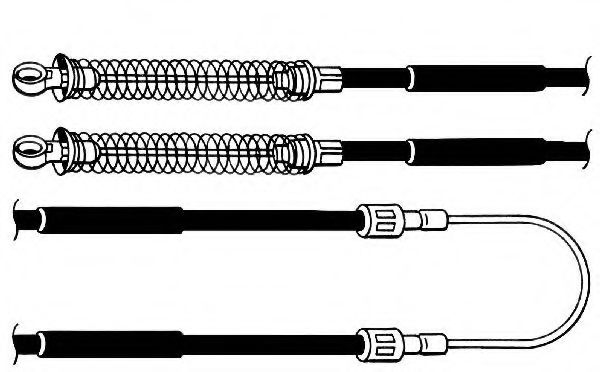 Imagine Cablu, frana de parcare FERODO FHB432044